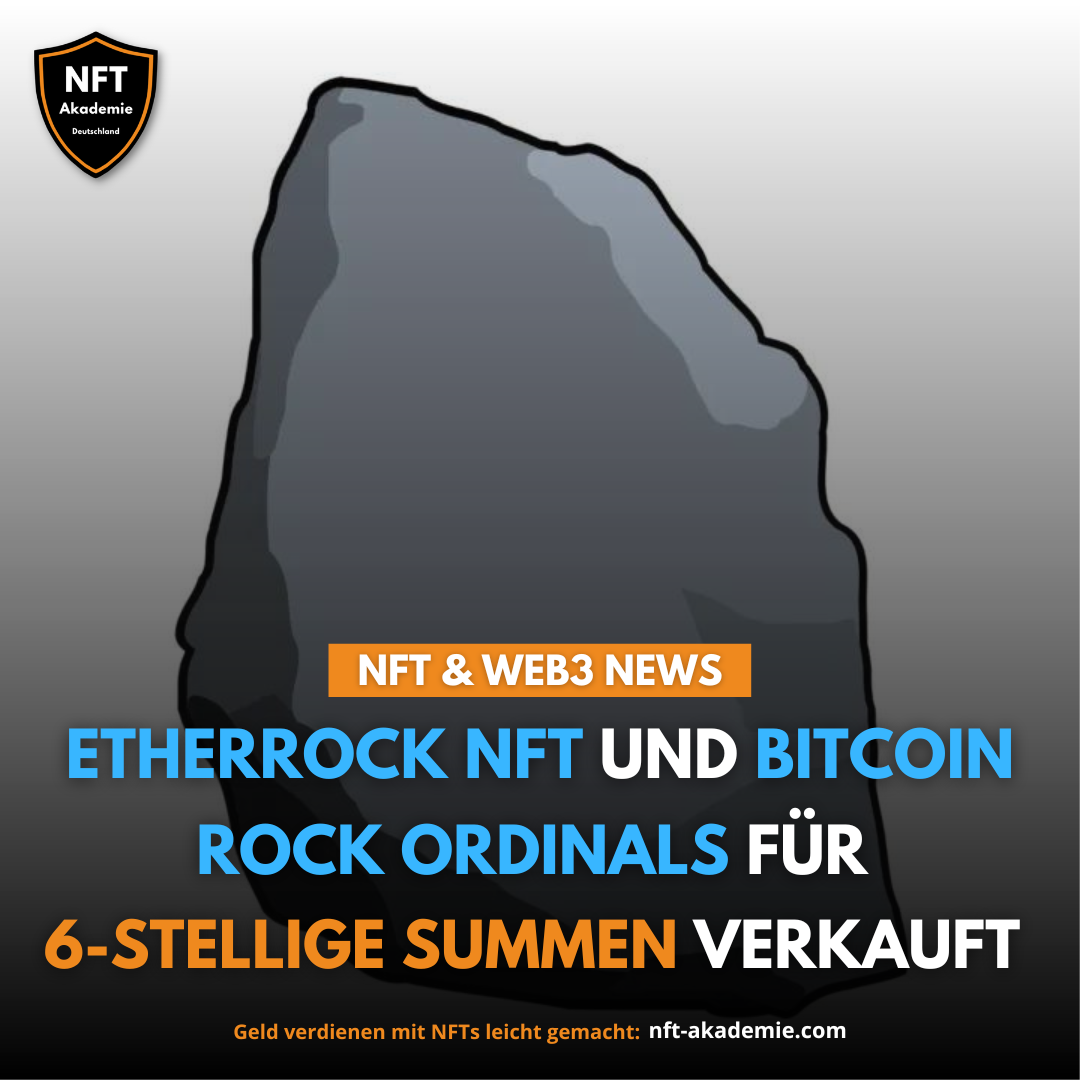 Read more about the article EtherRock NFT & Bitcoin Rock Ordinals für 6-stellige Summen verkauft.