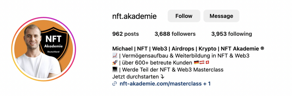 NFT Akademie Instagram