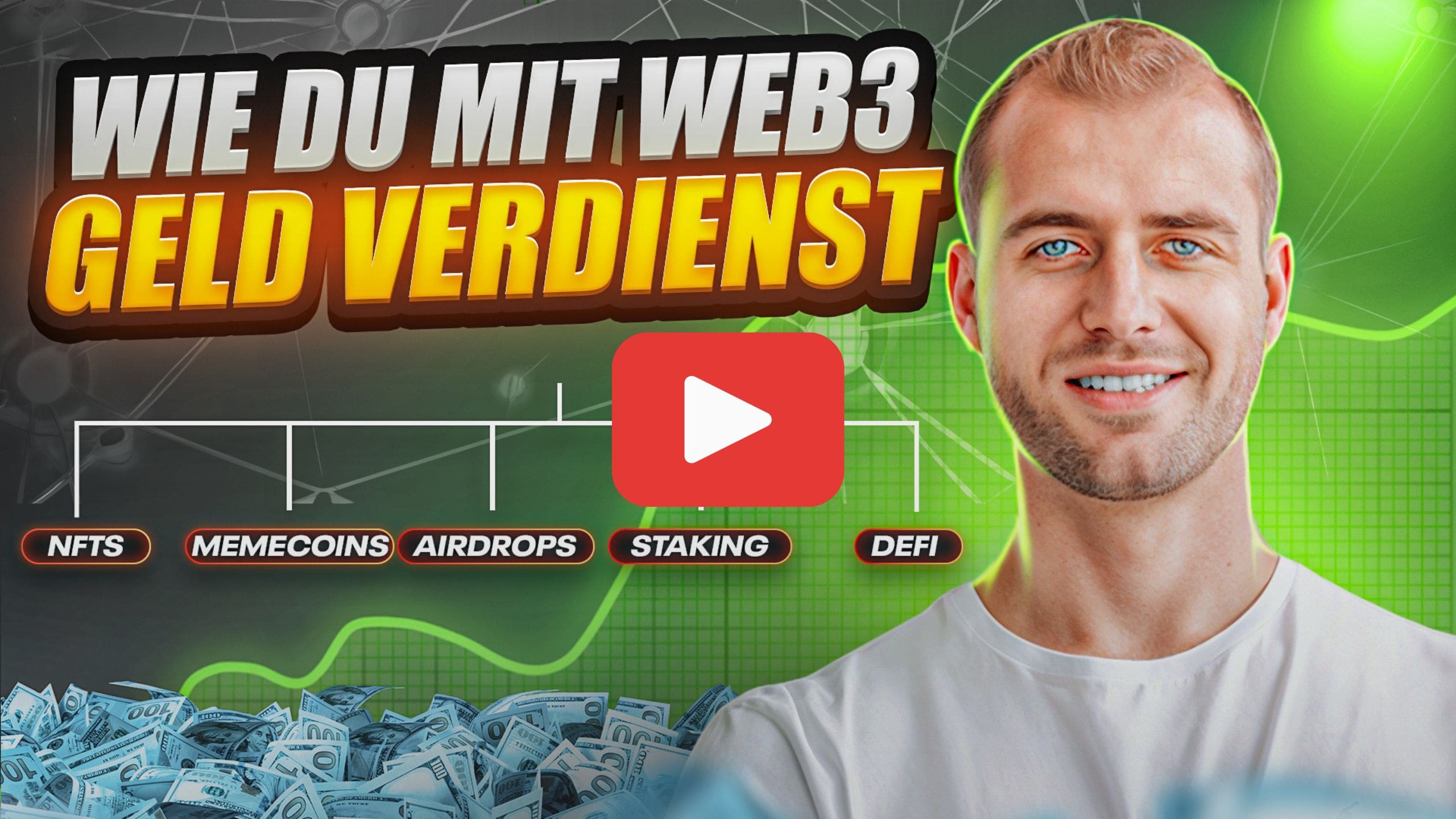 Gratis Web3 Kurs Online Kurs - In Web3 investieren und Geld verdienen mit NFTs, Memecoins, Airdrops, Staking & Co.